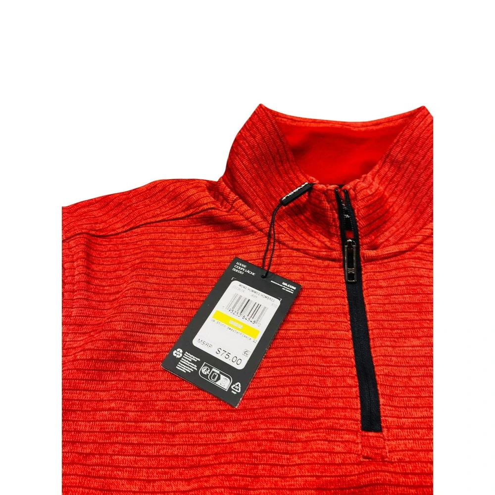 Under Armour Men's M Red Textured 1/4 Zip Pullover Long Sleeve Athletic Shirt